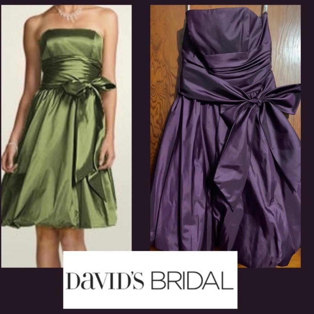 David’s Bridal purple dress size 8